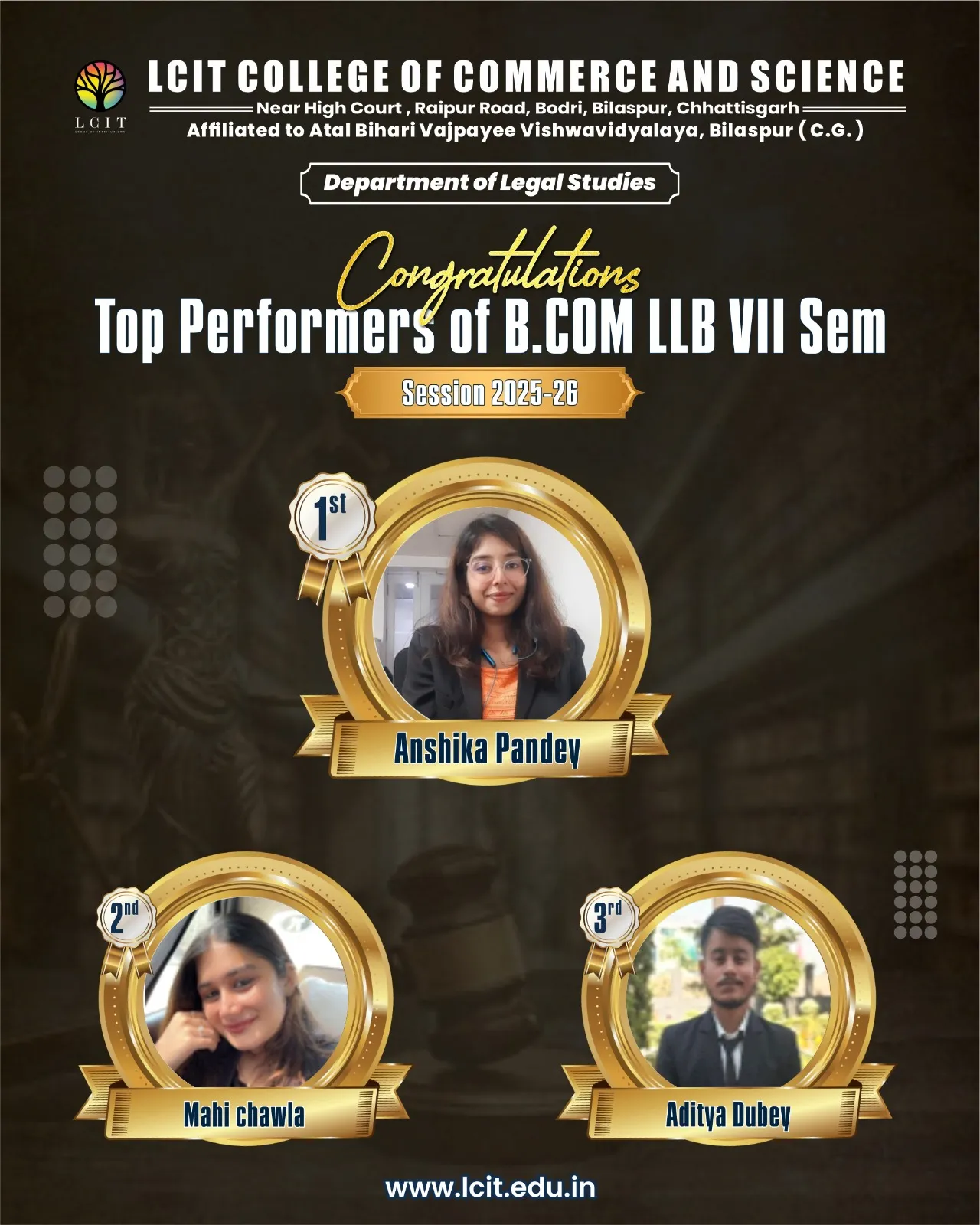 Bcom LLB VII Sem Aug 2026